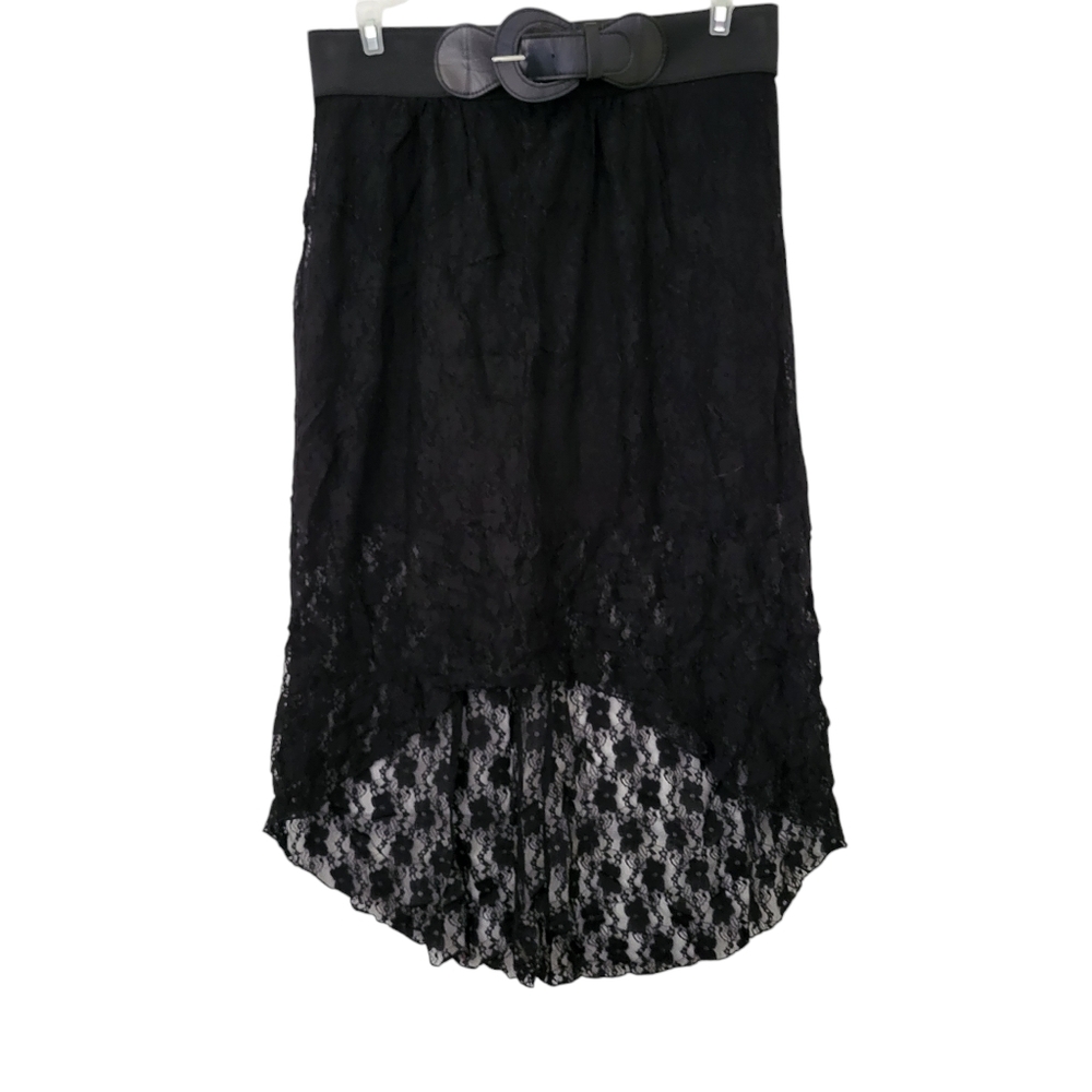 No Boundaries High Low Lace Skirt Black sz XL